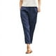 thumbnail image 5 of Pantalones rectos casuales de algodón y lino cómodos de color sólido con bolsillos grandes para mujeres europeas y americanas para mujeres, 5 of 6
