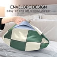 thumbnail image 4 of Yayeee Pillowcase King Size Set of 2 Satin Wrinkle Resistant Pillow Case, Green and White Plaid Pattern, 4 of 7