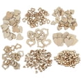 thumbnail image 3 of Heart Cutouts, Strong Durable Two Different Styles Wooden Hearts 4 Different Sizes Multifunctional  For Wedding Decoration For DIY Crafts, 3 of 8