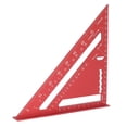 thumbnail image 1 of Speed Square Layout Tool, Metal Carpenter Square Matte Finish Non Glare Multi Purpose 7inch High Visibility  for Woodworking Black,Red,Blue, 1 of 7