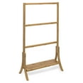 HoneyCanDo Bamboo 3Tier Freestanding Towel Rack with Shelf, Natural