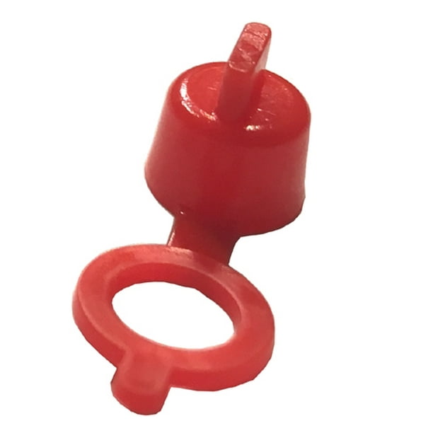 50 Grease Fitting Caps Red Polyethylene