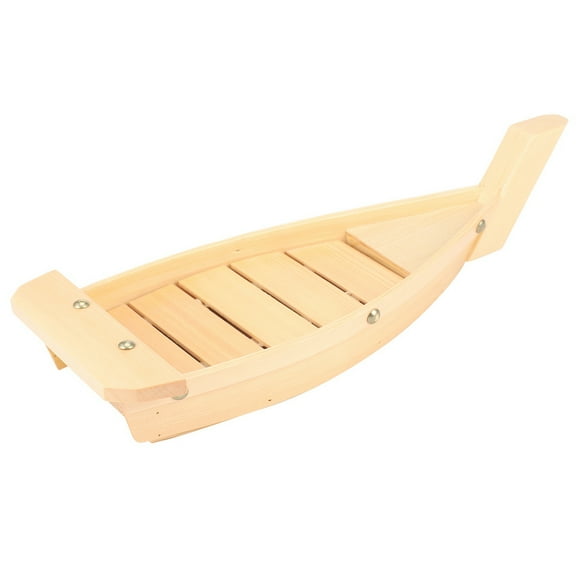 2X 42X17X7.5Cm Japanese Cuisine Sushi Boats Sushi Tools Wood Handmade Simple Ship Sashimi Assorted Cold Dishes Bar