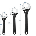 thumbnail image 2 of Adjustable Wrench Set, Forged, Heat Treated, Black Phosphate Finish Adjustable Wrenches, 4 Pack (6-inch, 8-inch, 10-inch, 12-inch), 2 of 6