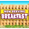 thumbnail image 1 of Now Serving Breakfast 13 oz Vinyl Banner With Metal Grommets, 1 of 4