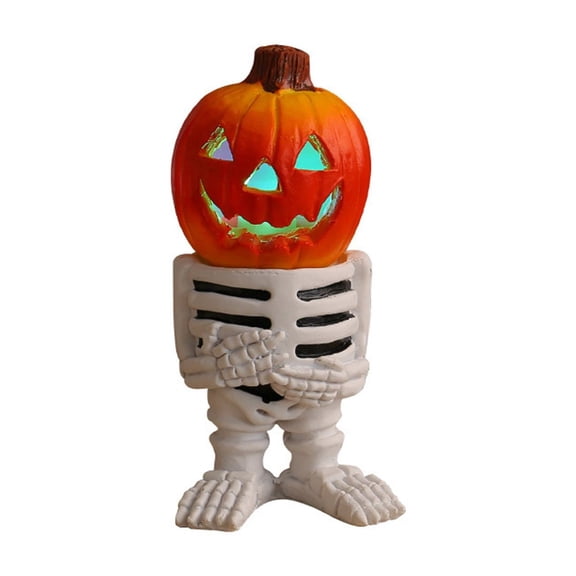 piaybook Pumpkin Knight Lantern Halloween Jack O Halloween Pumpkin Head Skeleton Decoration Halloween Party Decoration Indoor Outdoor Bar Decoration Halloween Party