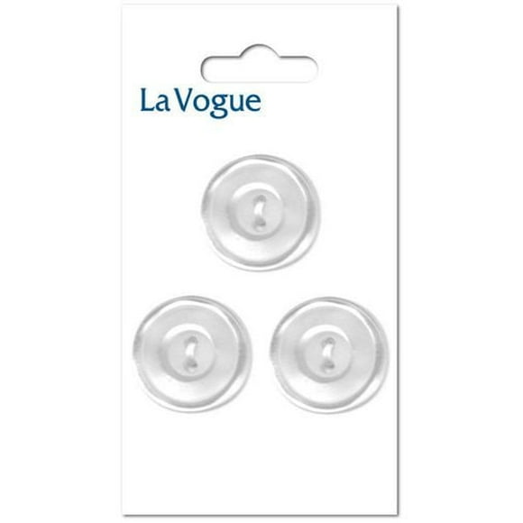 La Vogue 19 mm 2-Hole Button - White, La Vogue buttons and closures offer you the most fashionable and contemporary assortment of styles and colours.
