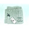 Chanel 15P CC Logo Grey Tweed Stole Wrap Throw Scarf 1c617