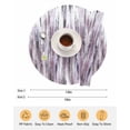thumbnail image 6 of 13 Inch Round Placemats Set of 4, Purple Vintage Non Slip Heat Insulation PP Table Mats, Striped Painting Retro Abstract Art Washable Place Mats for Kitchen Dining Party Table Decor, 6 of 7