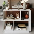 thumbnail image 2 of Adel 42'' Side Table with 4 Open Shelves, Wooden White, 2 of 6