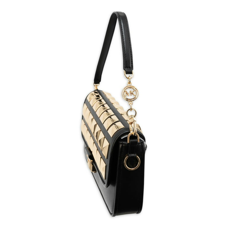 Michael Kors, Bags, Michael Kors Black Gold Chain Small Shoulder Bag
