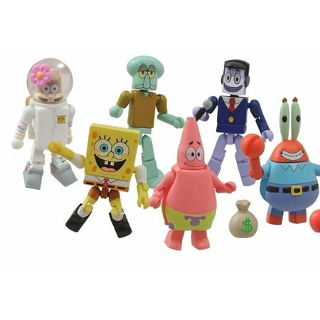 spongebob squarepants minimates patrick squidward mr krabs