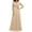 Beige, variant on TMOYZQ Women's Elegant Floral Lace 3/4 Sleeve Wedding Guest Maxi Dress V Neck A-Line Formal Evening Party Dresses Bridesmaid Dress Prom Gowns