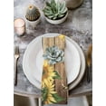 thumbnail image 2 of Sunflower Cloth Napkins Set of 8 Reusable Dinner Napkins, Farmhouse Floral Bee Brown Vintage Wood Grain Cocktail Napkin Washable Table Napkins for Wedding/Holiday Party/Baby Shower 20"x20", 2 of 7