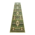 thumbnail image 2 of Emma + Oliver 2x11 Olefin Accent Rug with Southwestern Geometric Arrow Design in Green, Black, Beige & Ivory and Natural Jute Backing, 2 of 5