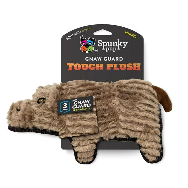 Spunky Pup Tough Plush Hippo