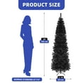 thumbnail image 2 of ModFusion 6 Ft Pre-Lit Artificial Slim Pencil Christmas Tree, 700 Branch Tips, 200 Lights, 2 of 9