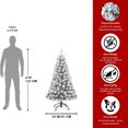 thumbnail image 5 of Mayhihi 4FT Unlit Snow Flocked Artificial Christmas, Premium Fake Pine Xmas Tree for Home Office Party Decoration with 233 Branch White Snow Tips and Metal Stand, 5 of 5