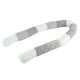 thumbnail image 5 of Protector de cuna de algodón con forma de serpiente, cojín suave para cuna infantil, decoración de valla, empalme gris, 5 of 14