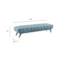 thumbnail image 6 of Modway Adept Performance Velvet Bench in Sea Blue, 6 of 6