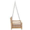thumbnail image 2 of vidaXL Swing Bench Solid Teak 120x60x57.5 cm Brown, 2 of 5