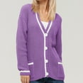thumbnail image 2 of Kilaqueen Cardigan Sweaters for Women Long Sleeve Button Up V Neck Knit Sweater with Pockets Loose Trendy Casual Cardigan Sweater, 2 of 4