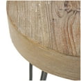 thumbnail image 6 of DecMode 16" x 19" Brown Wood Accent Table with Black Metal Hairpin Legs, 1-Piece, 6 of 14
