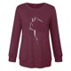 thumbnail image 4 of Camiseta de manga larga con cuello redondo para mujer a la moda, blusa con estampado de otoño, sudadera Fridja czfsfas2110, 4 of 4