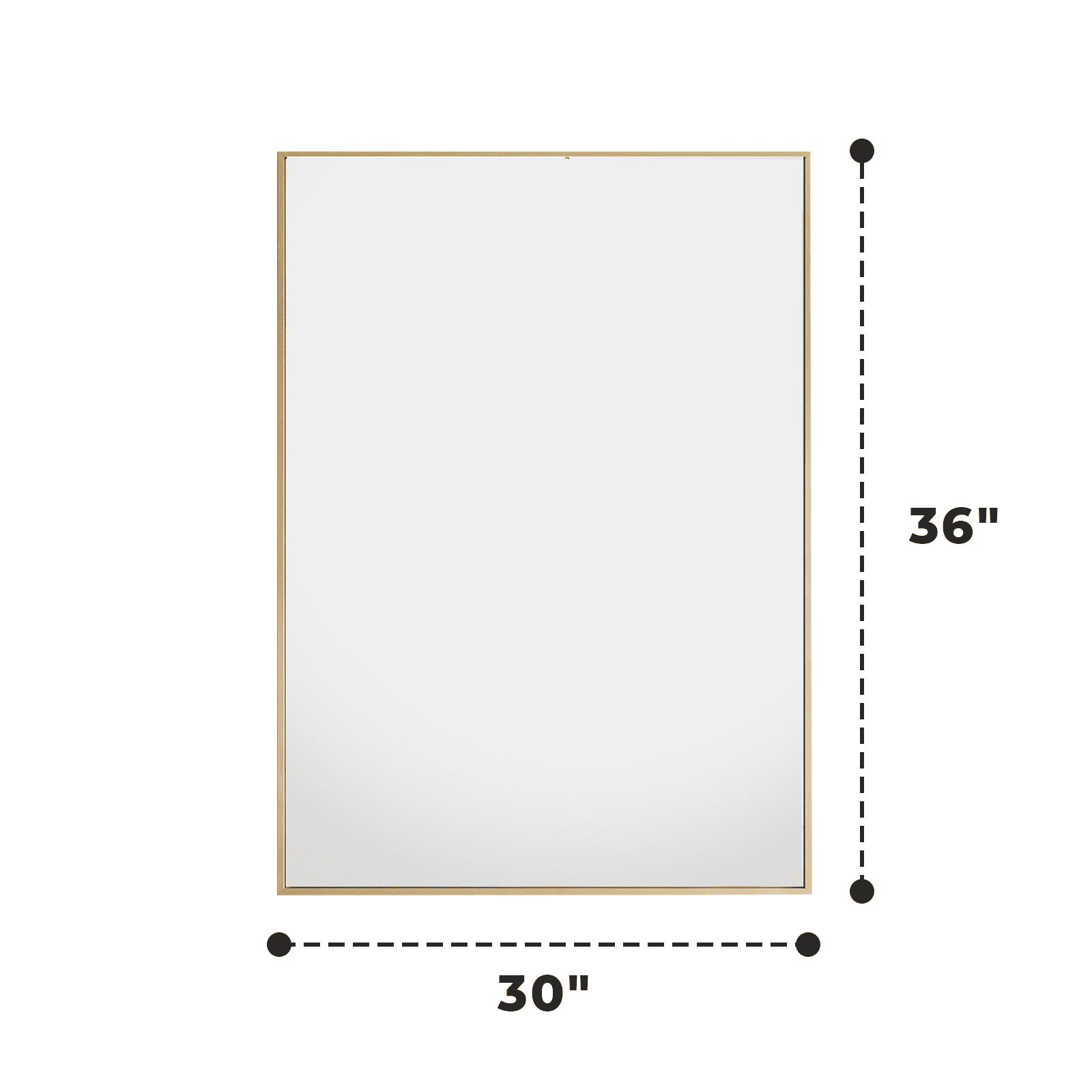 Alvantor Rectangle Bathroom Mirror with Brushed Black Frame Over Sink