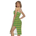 thumbnail image 2 of Shamrock Plaid St. Patrick'S Day Printed Cross Back Cami Dress, Irish St. Patrick'S Day Fashion Summer Maxi Sexy Casual Dress For Women, 2 of 4