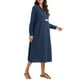 thumbnail image 5 of Vestido, Vestido de manga larga para mujer con bolsillos Vestido de fiesta informal de talla grande Meterk Aqua/3X-grande, 5 of 7