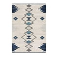 thumbnail image 2 of 2â€™ x 4â€™ Navy and Ivory Tribal Pattern Area Rug, 2 of 8