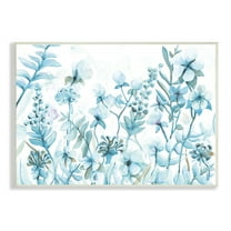 Stupell Industries Blue Lilac Wildflower Meadow Monochromatic Floral Bloom,19 x 13, Design by Dogwood Portfolio