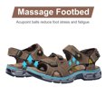 thumbnail image 6 of CAMEL CROWN Mens Leather Hiking Sandals Outdoor Beach Sports Male Water Sandals Fisherman Open Toe Shoes Adjustable Straps Athletic Sandals Coffee, 6 of 9