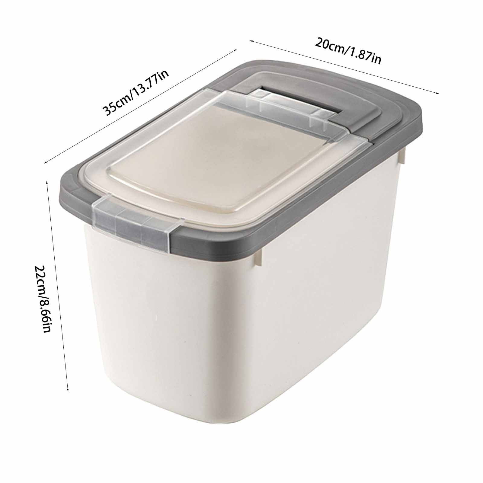 Wovilon Large Airtight Rice Container- Food Storage Cereal Container- Pet Dog Food Container With Measuring Cup- Flour Grain Container For Household