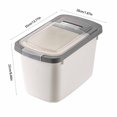 thumbnail image 3 of Large Airtight Food Storage Container for Rice, Cereal, Flour & Pet Food - 13.77X8.66X7.87In Kitchen Organizer with Measuring Cup & Seal Lid - White & Green, 3 of 6