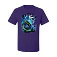 thumbnail image 2 of Great White Shark Species in Ocean | Mens Fishing Graphic T-Shirt, Purple, Medium, 2 of 3