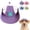 Purple, variant on Dog Baseball Cap with Ear Holes, Adjustable Canvas Sun Hat for Small Medium Dogs