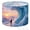 Color 3, variant on Drum Lamp Shade Pink Sunset Beach Seascape Tranquil Coral Beach Pathway 13"x13"x10" Large Lampshade for Table Lamps Floor Lamps Pendant Light Replacement Linen Lampshade Easy Assembly