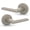 Satin Nickel, variant on Mega Handles Ralph Privacy Door Lever | Stainless Steel, Round Rosette Reversible | Heavy Duty Includes Screws | Polished Chrome 5" (1 Pack)