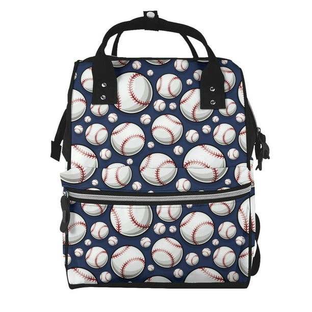 Disketp Cute Basebal Mochila de Pañales de Gran Capacidad con Múltiples Bolsillos, Mochila de Viaje Multifuncional para Bebé, Unisex, Moderna y Resistente