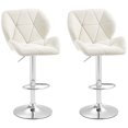 thumbnail image 1 of HOMCOM Adjustable Swivel Bar Stools Set of 2 with Velvet Upholstery, 1 of 10