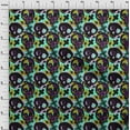 thumbnail image 3 of oneOone Polyester Lycra Sea Green Fabric Skull Fabric For Sewing Printed Craft Fabric By The Yard 56 Inch Wide, 3 of 4