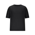 thumbnail image 3 of USNSM Men's Summer Solid Color Knit Short Sleeve Quick Dry Lightweight Breathable Comfortable Casual Crew Neck Pullovers Black XXXL, 3 of 5
