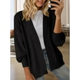 thumbnail image 4 of Women'S Fall Fashion: Front-Open Long-Sleeved Knitted Cardigan Sweater Black XL, 4 of 6