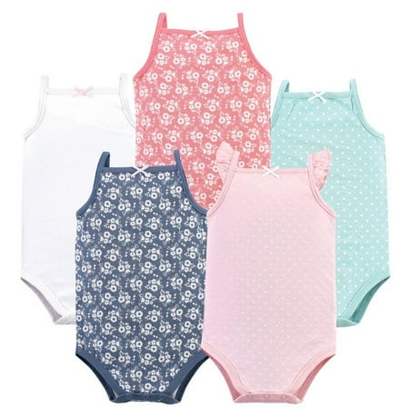 Hudson Baby Sleeveless Bodysuits, 5-Pack, Preemie-24 Months