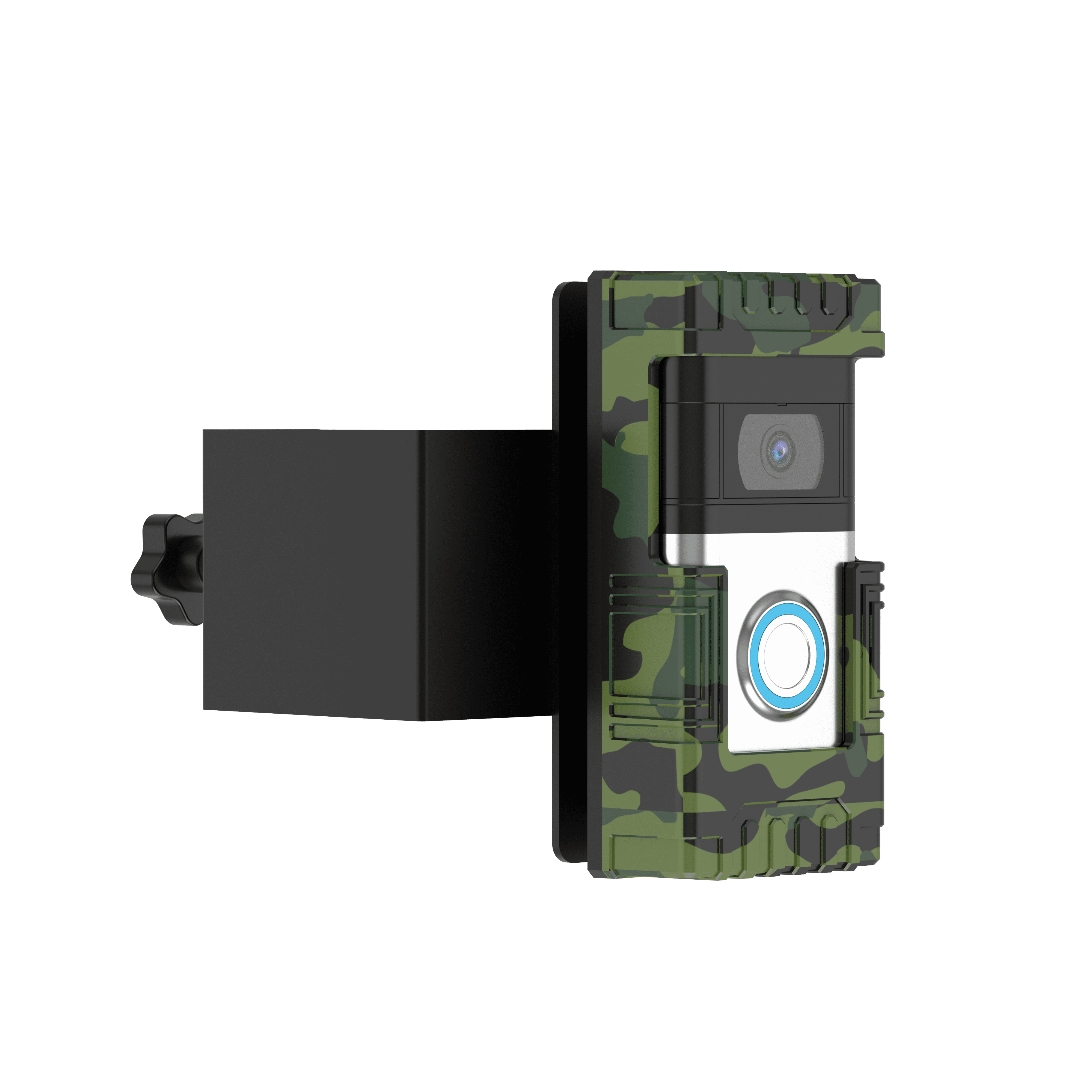 Anti-Theft Video Ring Doorbell Mount , Left and right doors cna be installed,to-way design for houses, apartments, businesses, No Need to Drill