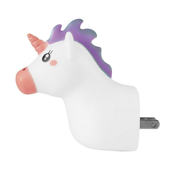 Veilleuse enfichable en forme de licorne à DEL et à fonction nocturne automatique pour enfant Veilleuse à DEL