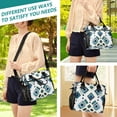 thumbnail image 5 of FORMRS Insulated Lunch Bag Unisex Large Capacity with Shoulder Strap, Green Geometric Pattern, 5 of 6