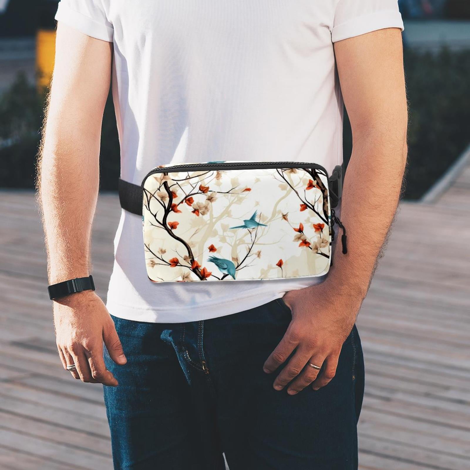 Tree Lightweight Adjustable Running Belt with Extension Strap - Unisex Fanny Bag Crossbody Bag Cross Body Bag